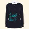 Women's long sleeve plain rugby shirt Thumbnail